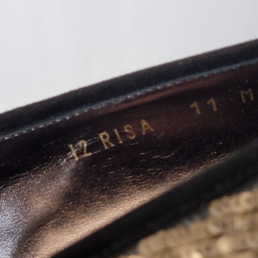 Donald J. Pliner Black and Gold Heels - Picture 11 of 11